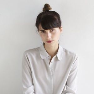 Everlane Silk Pearl Gray Shirt